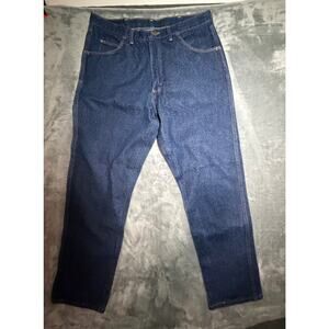 Wrangler Rugged Wear Mens 38x32 Blue Jeans Workwear Western Cowboy Denim